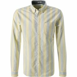 Blitzangebot 🎉 Pepe 👖 Jeans Hemd Porter PM307456/022 Regular Fit, Baumwolle, Gelb gestreift, Gelb 🎁