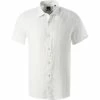Bestpreis ⌛ BOSS Hemd Rash 50467417/100 Kurzarmhemd, Regular Fit, Reines Leinen, Weiß 👏
