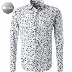 Budget 🧨 FIL NOIR Hemd Angelo 60200/35 Shaped Fit, Baumwolle CO2-Neutral, Navy-orange gemustert, Navy-orange 🌟