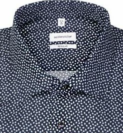 Blitzangebot 😍 Seidensticker Hemd 153460/19 Regular Fit, Baumwolle, Dunkelblau-weiß gemustert, Dunkelblau 🔥 -Hemden Verkaufsgeschäft 384905 norm2