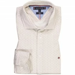 Top 10 🔔 Tommy Hilfiger Hemd MW0MW21763/0F4 Slim Fit, Jersey, Creme-navy gemustert, Creme ⭐