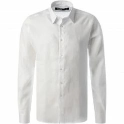 Großhandel 🎁 KARL LAGERFELD Hemd 605000/60/521667/10 Reines Leinen, Weiß 👏