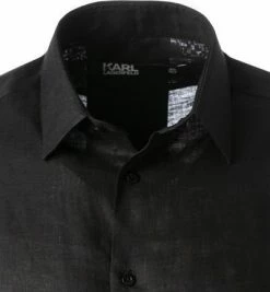 Blitzangebot 😀 KARL LAGERFELD Hemd 605000/60/521667/990 Reines Leinen, Schwarz 👏 -Hemden Verkaufsgeschäft 385233 norm2