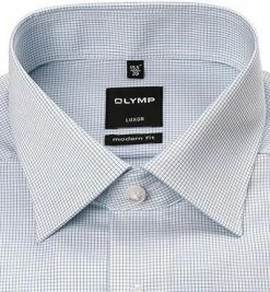 Am billigsten ❤️ OLYMP Hemd Luxor Modern Fit EL 0316/69/11 Baumwolle, Extra langer Arm, Blau-weiß kariert, Blau 👏 -Hemden Verkaufsgeschäft 40026 norm2