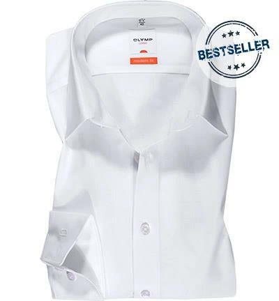 Aktion ❤️ OLYMP Hemd Luxor Modern Fit 6350/64/00 Popeline, Weiß 🤩 1 Aktion ❤️ OLYMP Hemd Luxor Modern Fit 6350/64/00 Popeline, Weiß 🤩