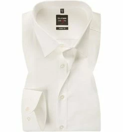 Aktion 🤩 OLYMP Hemd Level Five Body Fit 6090/64/20 Popeline, Offwhite, Hellbeige 😀