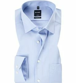 Neu 🌟 OLYMP Hemd Luxor Modern Fit EK 58 0304/58/11 Baumwolle, Extra kurzer Arm, Hellblau ❤️