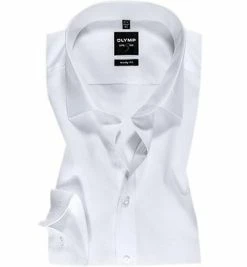 Aktion 🔔 OLYMP Hemd Level Five Body Fit 7060/64/00 Popeline, Weiß 💯