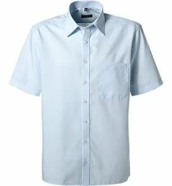 Coupon 😀 ETERNA comfort fit 1/2 Arm Kent 1100/K198/10 Kurzarmhemd, Popeline, Hellblau ✨