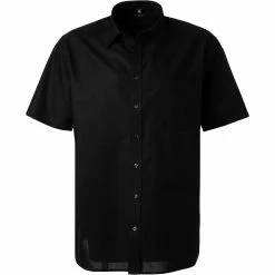 Am billigsten 💯 ETERNA Hemd 1100/K198/39 Kurzarmhemd, Comfort Fit, Popeline, Schwarz 💯