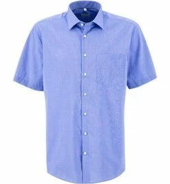 Blitzangebot 👍 Seidensticker Modern Kent 0001/14 Kurzarmhemd, Modern Fit, Baumwolle, Blau 👍 -Hemden Verkaufsgeschäft 90188 norm