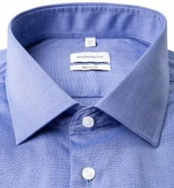 Am billigsten 😀 Seidensticker Hemd 0000/14 Regular Fit, Baumwolle, Königsblau meliert, Blau ✔️ -Hemden Verkaufsgeschäft 90192 norm2